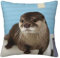 ASEELO Niedliches Otter-Kissen, 45,7 x 45,7 cm, für Wohnzimmer, Schlafzimmer, Sofa, Couch, Outdoor-Kissenbezüge
