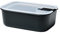 Mepal - Boîte de conservation alimentaire EasyClip - Boîte de rangement avec couvercle et fermeture à pression - Pour le micro-ondes, le four à vapeur et le congélateur – 1000 ml – Nordic black