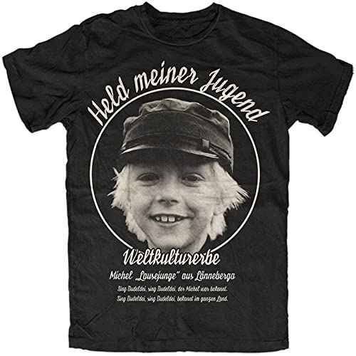 Men's Michel t-Shirt World Heritage ostkult Retro Kids Idol lönneberga Black M