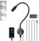 Wandleselampe Dimmbar, Wand Leseleuchte mit Schalter und USB Ladeanschluss Wandmontage Bettlampe Flexible Schwanenhals Lampe Schlafzimmer Bett Leselicht LED Wandleuchte mit Ladegerät Stecker, Schwarz