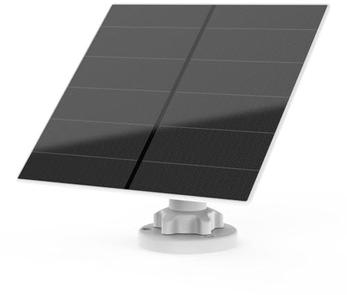 TOUCAN Solar Panel Charger for Security Camera Pro – Keep Your CCTV Camera Powered with 5W Continuous Solar Charging, IP65 Weather Resistance, 360° Wall Mount & Weatherproof Micro USB