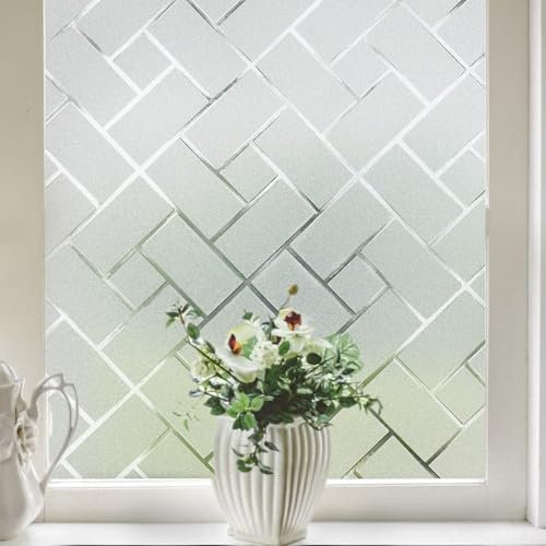 Lifetree Frosted Window Film Privacy, Anti-UV Decorative Film for Glass Windows Self-Adhesive Opaque Window Sickers for Home 90 * 600cm