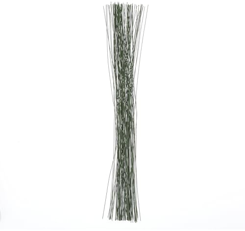 100 Stück Blumendraht Grün 36cm Floristikdraht Draht zum Basteln Floristendraht mit Papier Umwickelter Draht Basteldraht Zuckerblumendraht für Floristen Blumenarrangements Herstellung