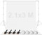 BENOISON White Backdrop - 2.1x3M Photography Background for Photo Video Studio with Backdrop Clips & Clamps