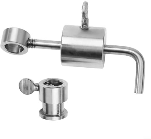 Stainless Steel Grill Rotisserie Forks BBQ Oven Balance Skewer BBQ Rod Limiter, BBQ Balancer L-bar with Bearings BBQ Tool