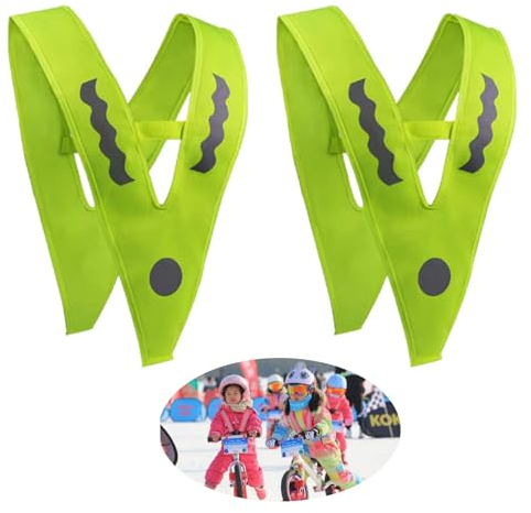 Eabdice 2 Stücke V-Form Warnweste, Leuchtweste, Warnweste, Geeignet für Laufen, Straße, Unfallszene