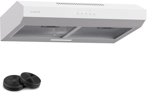 Klarstein Campana Extractora Isla, Campanas Extractoras, Extractor de Cocina con Filtro Aluminio Anti Grasa, Apto para Lavavajillas, Flujo de Aire 200 m³/h, Campana Bajo Consumo