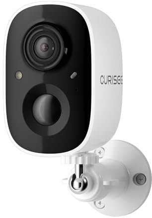 CURISEE Security Camera Outdoor Wireless, 2K Wireless Camera for Home Security with 2.4GHz Battery Powered,Color Night Vision, 2-Way Talk, Waterproof, Cloud/SD Storage