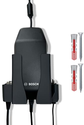 LAYERSMITH® Wandhalterung für das Bosch E-Bike Ladegerät BPC3400 4A [GRATIS MONTAGEKIT] in Schwarz Matt - Saubere Lösung für Ihr Bosch Ebike Smart System gegen herumfliegende Kabel