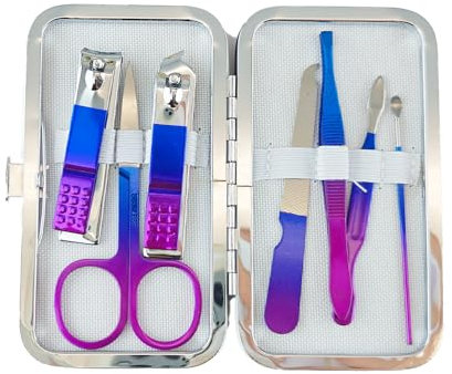 KuqitsBai Nail Clippers Set for Travel Home Stainless Steel Matcha Green Easy Portable Manicure Tool (Macaron 7)