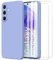 MOONESS Cover per Samsung Galaxy A55 5G (6.6) Custodia,Con 2 Pellicola Vetro Temperato Morbida Sottile Liquid TPU Case per Samsung Galaxy A55 5G - Viola2