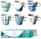 kasaviva Set 6 Tazzine Tazze Caffè in Ceramica senza Piattini Ocean