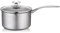 SnamicE Olla de Titanio, Olla de Leche de Titanio Puro de 18 cm con Tapa de Vidrio Olla de Fideos portátil Cocina para Acampar Wok Utensilios de Cocina