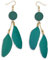 Soul-Cats 1 Paar pastell farbene Feder Ohrringe für Damen im Boho Style, Farbe: türkis