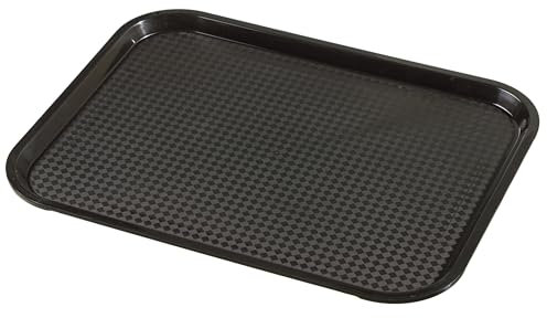 aro Serviertablett, Polypropylen, 46 x 36 x 2.2 cm, rechteckig, schwarz, 6 Stück (schwarz)
