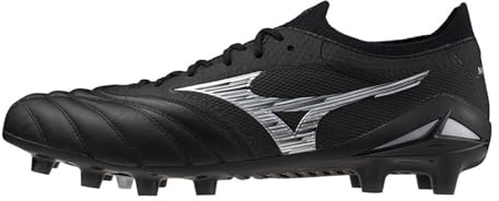 Mizuno Morelia IV - Botas de fútbol para hombre, negro plateado, 45 EU