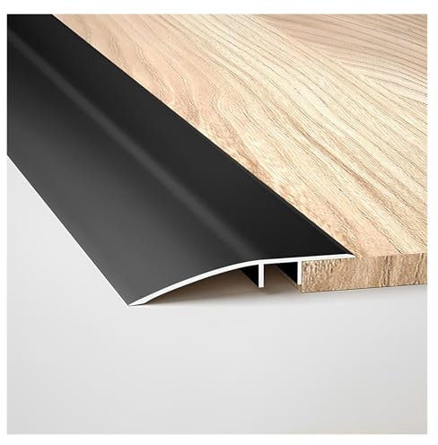 Seuil De Porte Barre | Baguette De Recouvrement 90/180/270cm | Seuil De Porte Barre Stratifié | | Rail De Transition Sol | Bande De Transition Alu Anodisé | Compensation De Hauteur(Black,4.3*180cm/2*9