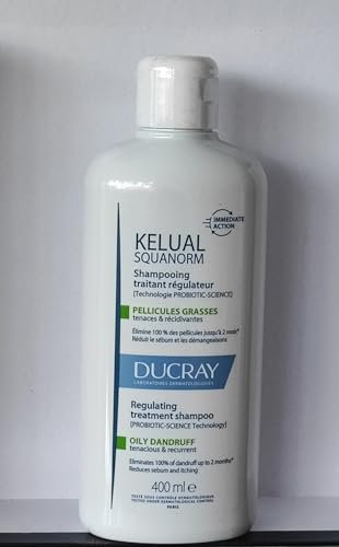 Ducray Kelual Squanorm Shampoo für fettige Schuppen, 400 ml