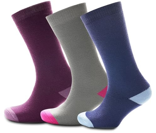 A2Z 3 Pack Ladies Wellington Boot Socks Comfortable Daily Wear Durable Stylish Calf High Women Welly Boot Socks UK Shoe Size 4-7