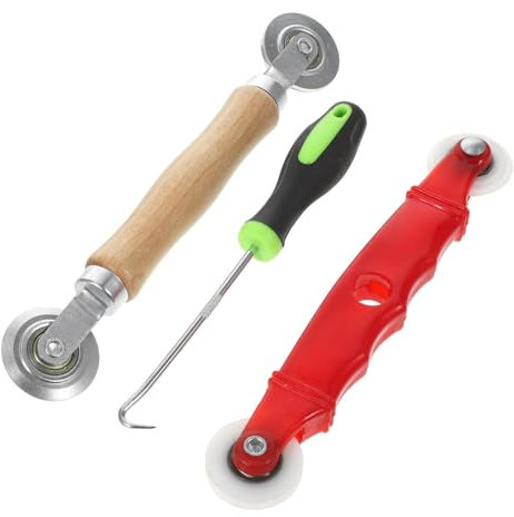 ASAKKURA Bildschirmwerkzeuge Spline-roller Und Entferner-haken Für Effektive Reparatur Von Fenster Türgitter Doppelrad-roller Mit Lager Für Einfache Installation