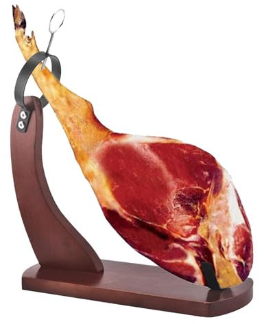 Supporto per prosciutto spagnolo in legno, supporto per prosciutto, con cuscinetti antiscivolo, per affettare prosciutti spagnoli, supporto stabile per intagliare prosciutti spagnoli e prosciutto