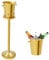 WUDLEP Gold Ice Bucket with Stand, 5L 201 Stainless Steel Champagne Cooler Chille, Champagne Ice Bucket with 90cm Base Luxurious Decoration for BBQs Parties, Bars Cooling Bottles