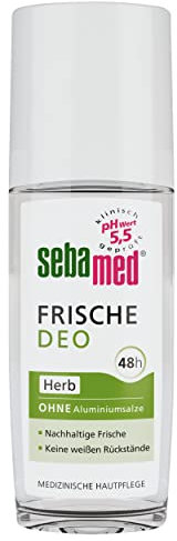 SEBAMED Frische Deo herb, zuverlässiger Schutz vor Körpergeruch, Spray mit 48 Stunden Wirkung, nachhaltige Frische, keine weißen Rückstände, ohne Aluminiumsalze, 75 ml (Packung mit 6)