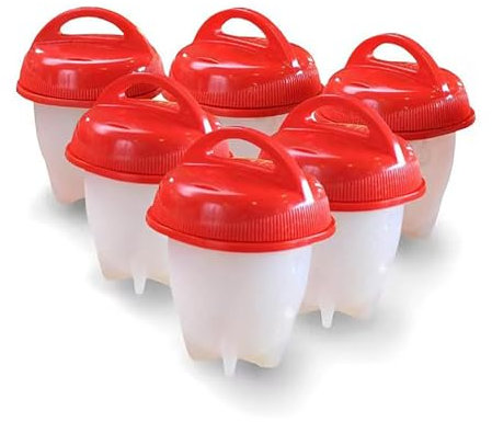 Silicone Egg Boiler Set, 6PCS Silicone Egg Cooker, Silicone Egg Poacher Cups, Non-stick Silicone Egg Boiler, Mini No Shell Egg Poacher for Kitchen Breakfast, Travelling