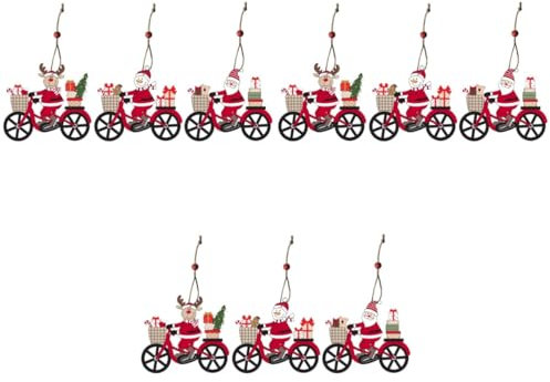 Zerodeko 3 Sätze Weihnachts-puppenanhänger Aus Holz Christbaumanhänger Weihnachtsbaumanhänger Weihnachtsschmuck Animieren Figur Weihnachtsbaumschmuck Zum Aufhängen Hölzern 3 Stück * 3