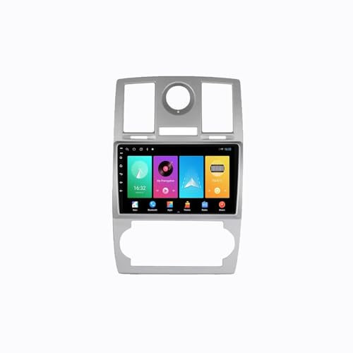 Android 13 2 DIN Pantalla Táctil Radio 9 Coche Pantalla para Chrysler 300C 2005 2006 2007 con Enlace Espejo/Navegación GPS/Radio FM/BT/Mandos Volante/Reproductor Multimedia(6G+128G)