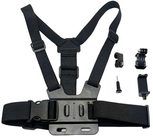 Handy Brusthalterung Brustgurt mit Schnellverschluss – Verstellbarer, Atmungsaktiver Smartphone-Halter – Kompatibel mit iPhone, Samsung, GoPro, DJI Osmo & Action-Kameras POV/VLOG