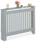 Relaxdays Heizkörperverkleidung, Landhausstil, HBT 83x112x19 cm, für alte Heizkörper, Heizungsabdeckung Regal, MDF, grau