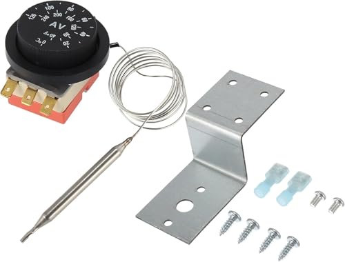 MACHSWON 32–248°F Adjustable Electric Radiator Cooling Fan Thermostat Switch Kit with Temperature Control Probe for Automotive Car Truck RV 12V Engine Cooling System