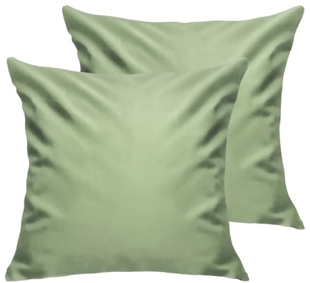 Lirex Kissenbezüge 2er Pack, 300 Fadendichte, 100% Baumwolle, Bequem und Atmungsaktiv, 50 x 50 cm, Grün