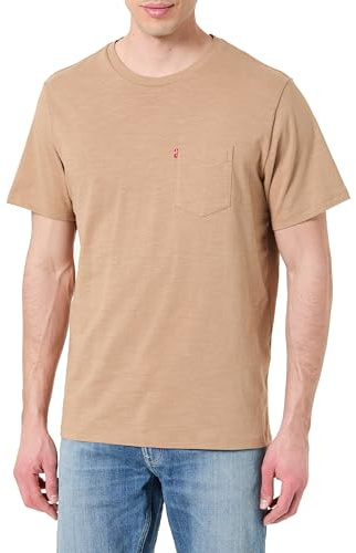 Levi's Herren T-Shirt Classic Pocket mit Brusttasche, Standard Fit, Braun (Tigers Eye), L