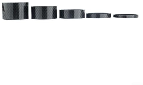 Lot de 5 entretoises en fibre de carbone pour fourche avant de VTT - Tailles réglables (3 x 20 mm)