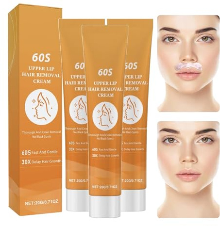 Enthaarungscreme Gesicht, Gesichtshaarentfernungscreme, Oberlippenhaarentfernung, Hair Removal Cream mit Aloe Vera und Vitamin E, Schmerzlos und Einfach Anzuwenden (3)