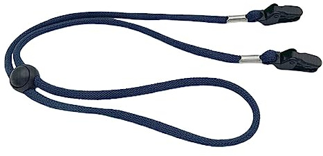 Wzmzjy Hutbandclips, Kappen Verlustsicherung mit Kordelstoppern, Hutkordel Aus Polyester, Hutleinenclip, Huthalter für Camping, Wandern, Reiten Und Strand, Dunkelblau