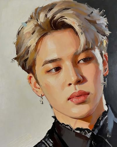 BDYLYS BTS Merch- 40x50cm Malen Nach Zahlen für BTS Fanartikel,Paint by Numbers mit Pinsel und Acrylfarben für Anfänger und Kreative Auszeit