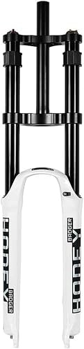 CuNtoHHH Forcella Ammortizzata DH Mountain Bike Downhill 26 27.5 29 Pollici XC MTB Forcella ad Aria Escursione 140mm Doppia Spalla 1/1-8 Forcella Anteriore Dritta Freno a Disco QR Blocco Manuale (col
