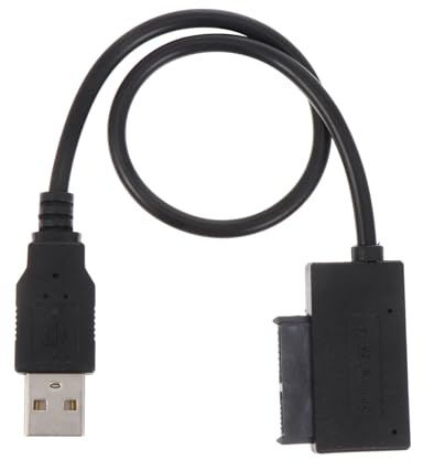 Cavo Portatile 2.0 per USB a Serial Interfaccia Ata Adattatore Cd-rom Unità | Nero, Plastica Leggera, Interfaccia ad Alta Velocità, Collegamento Esterno per Notebook