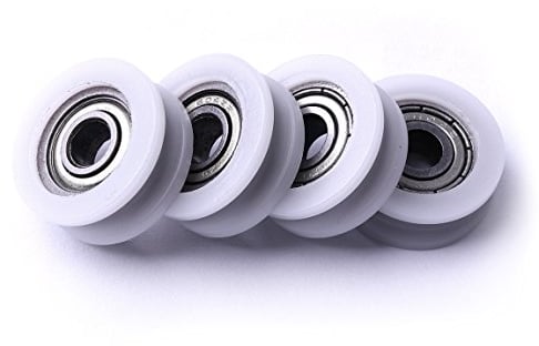 ATOPLEE 4St Runde Nylonscheibe U Nutrollenrollenrad (Größe 5x24x7mm)