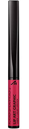 Manhattan Lip Art Graphic 120 Vibez in Pink Pflegender Lippenstift, für einen femininen Look, Maximale Farbintensität und langer Halt