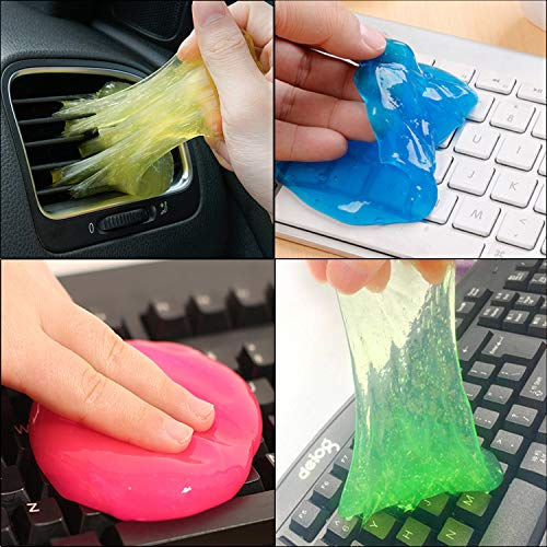 6Pcs Keyboard Cleaner Gel Dust Cleaning Sticky Desktop Laptop Computer Dust Remover,4 Colors (6PCS 4COLOR)