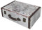 HMF VKO101 Vintage Koffer aus Holz | 38 x 26 x 13 cm | Groß | Deko Weltkarte