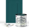 ALL-IN-ONE Paint, Durable cabinet and furniture paint. Built in primer and top coat, no sanding needed. Includes our 30 featured color card - Capri (green teal), Quart