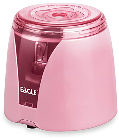 Eagle Portable Automatic Pencil Sharpener, Battery Powere,Suitable for Kids, Home, School and Office use (Pink)