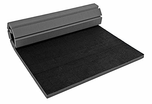 FlooringInc Rollout Carpet Cheer Mat, Black, 3' x 6' x 1-3/8