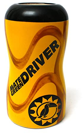 Mate Green Yerba Mate Tee Becher, Keramik Mate Becher DRIVER, Autotasse, Perfekt für Autofahrten, Für Mate Tee, und kalte oder heiße Getränke, Keramischer, voll glasierter Becher, 1.75 kg