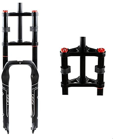 QHY Federgabel Für 26 Zoll Trekking | Gabelschaft Außendurchmesser 28,6 Mm/Innendurchmesser 34 Mm | 270 Mm Schaftlänge | Für V-Brake Und Scheiben-Bremse (Color : Black)